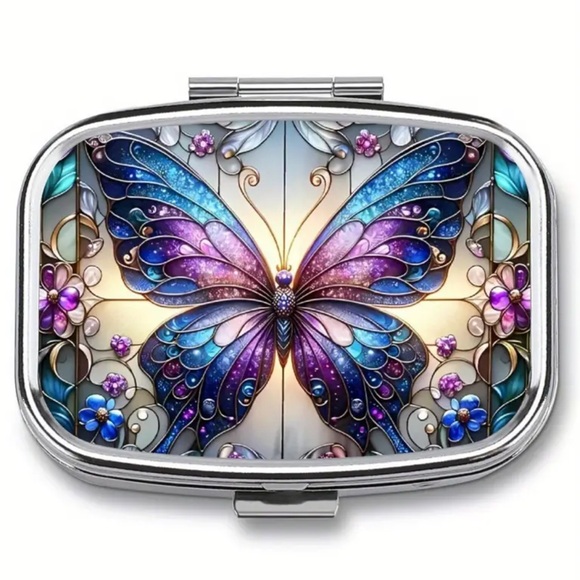 Portable Mirrored Medicine Case for Pockets & Purses NEW - Picture 3 of 15